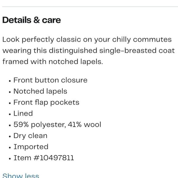 Sam Edelman Reefer Coat ,size M - Picture 4 of 4